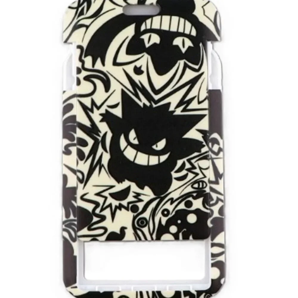 Gengar Pokémon Lanyard ID Badge Holder Black White